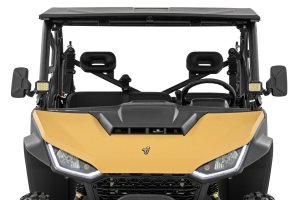 Segway UT10 LED Light Kit - Front - Rough Country - Front Mount, 2-inch Black Series LED Pods (Pair), White DRL - Black